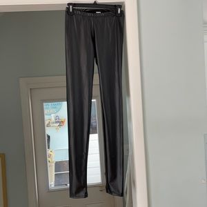 Cherish black leather leggings